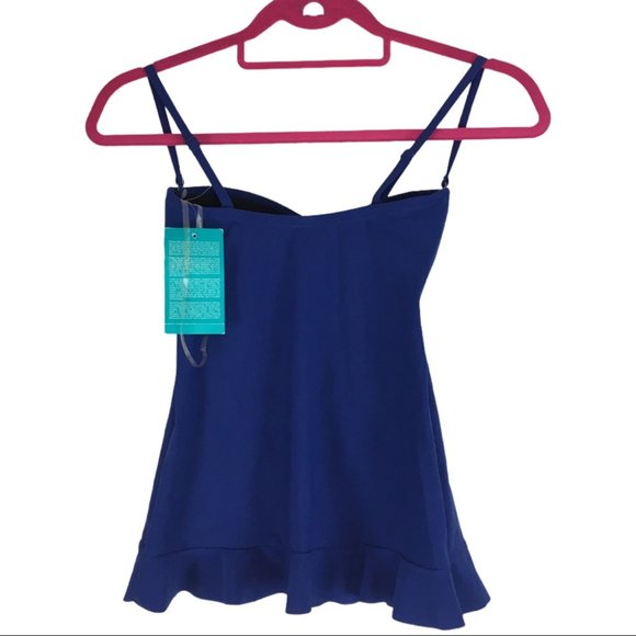 Profile by Gottex Blue Starlet Molded Bra Swim Top Size 6 - Picture 4 of 10